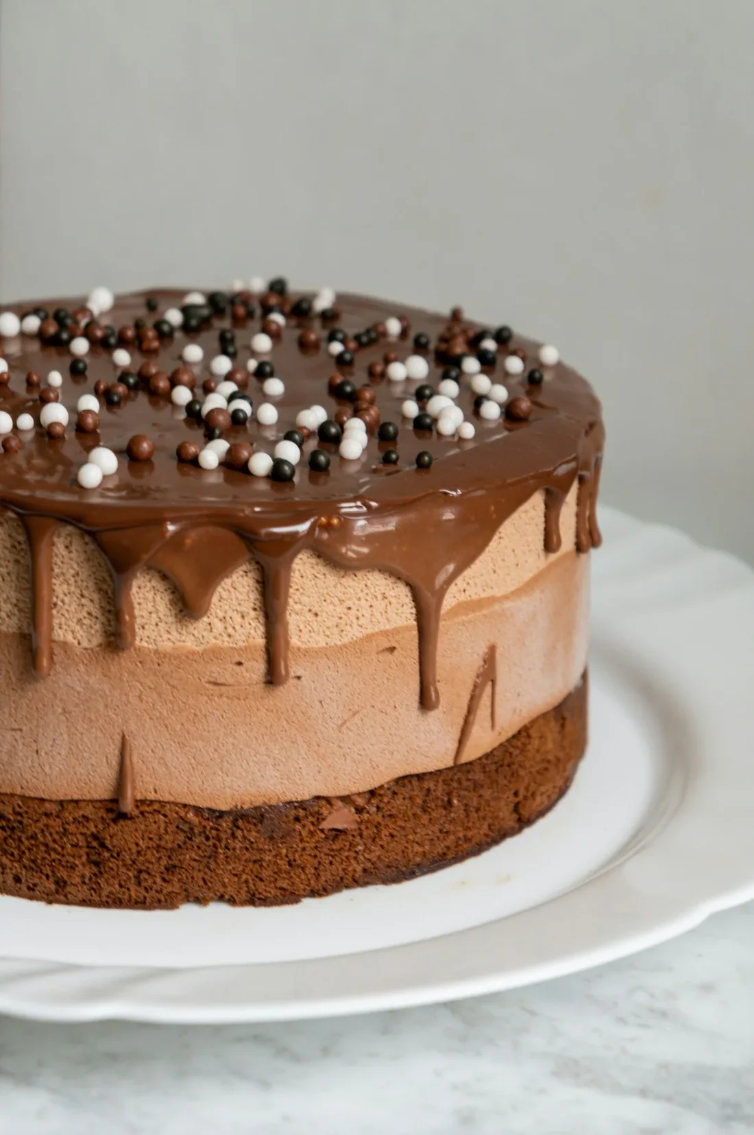 Bánh mousse sô cô la ba lớp