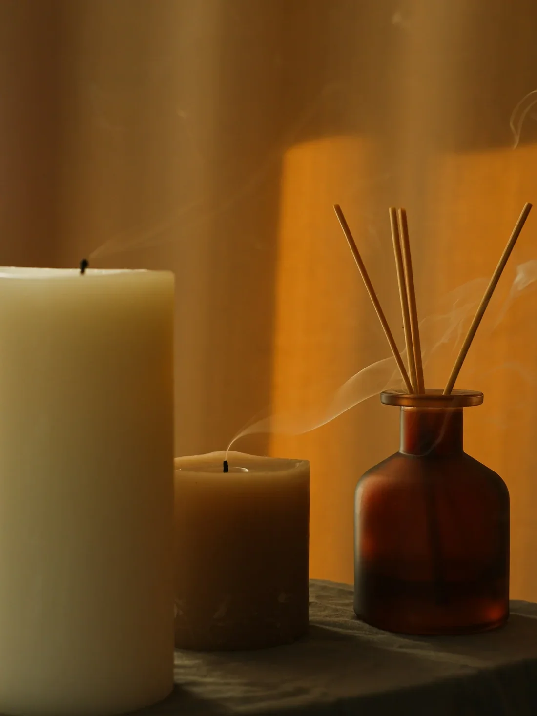 Tán hương que gỗ chai nâu mờ