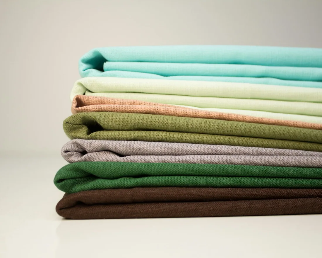 Vải cotton trơn bảng màu đất