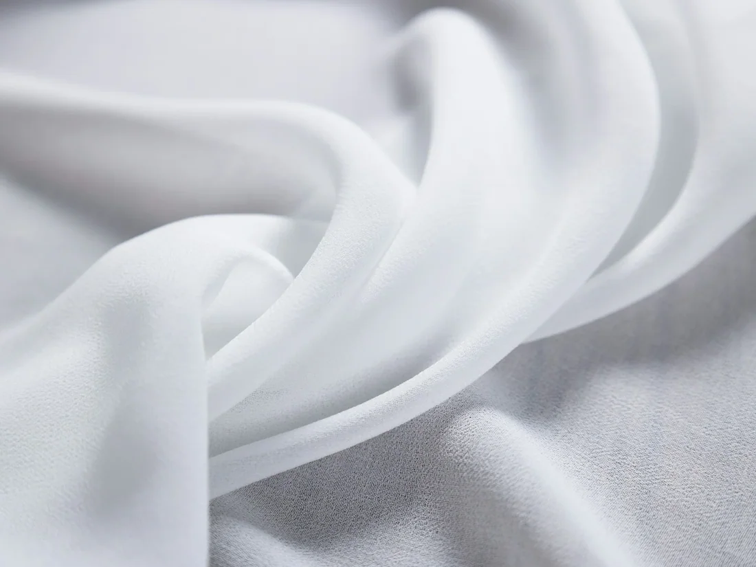 Vải voan chiffon trắng