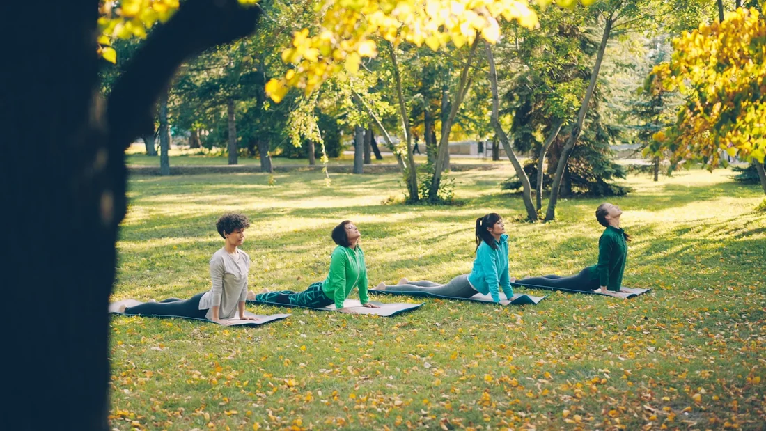 Yoga nhẹ ngoài trời