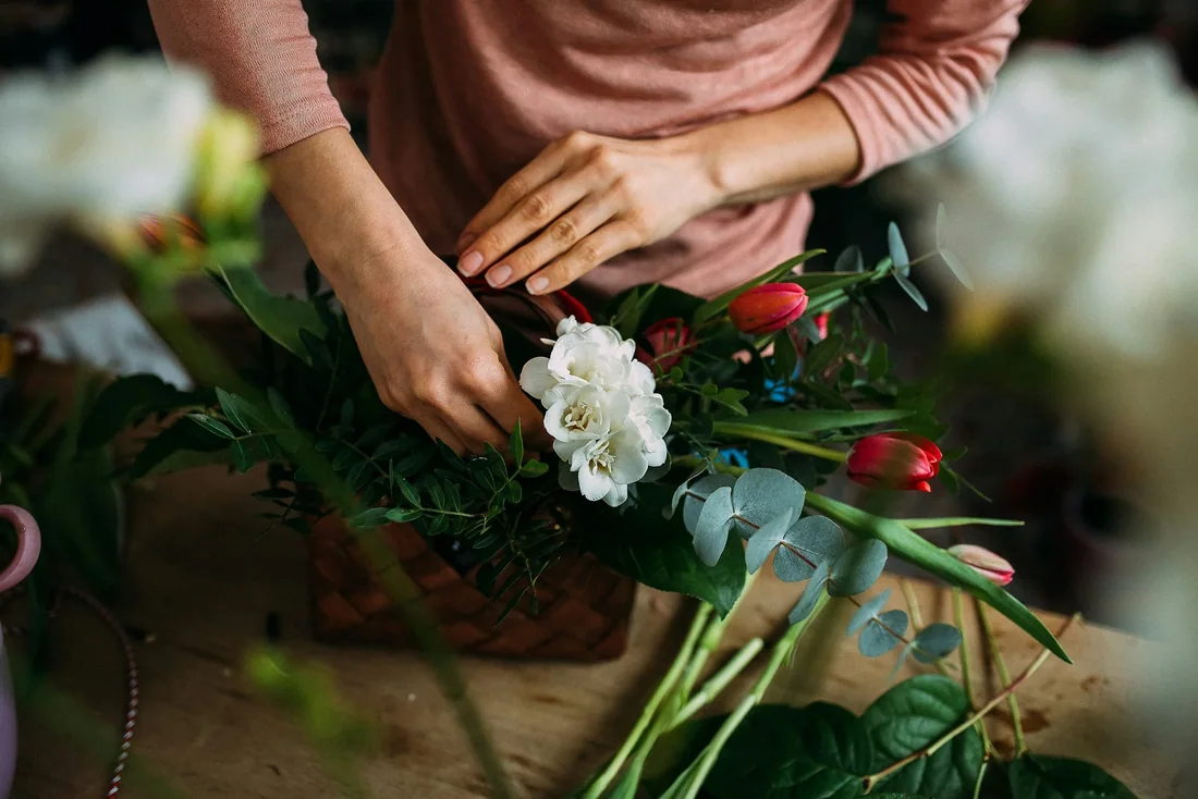 Giỏ hoa tặng khai trương, sinh nhật