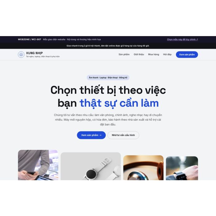 Ảnh chụp Mẫu giao diện đồ công nghệ — Trưng bày | WZ-007