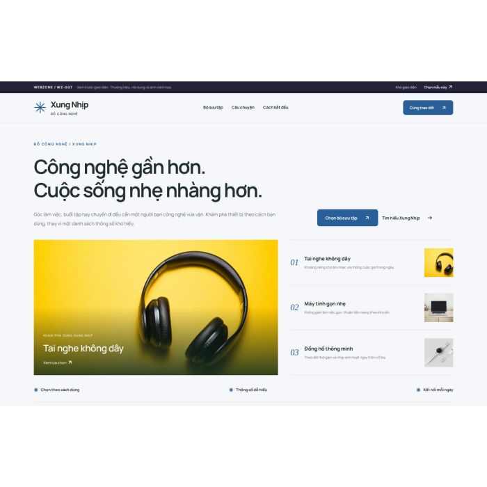 Ảnh chụp Mẫu giao diện đồ công nghệ — Trưng bày | WZ-007