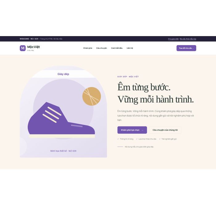 Ảnh chụp Giao diện HTML giày dép — Kể chuyện | WZ-029