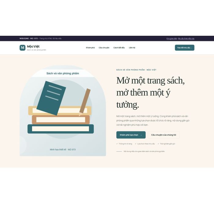Ảnh chụp Giao diện HTML sách và văn phòng phẩm — Kể chuyện | WZ-073