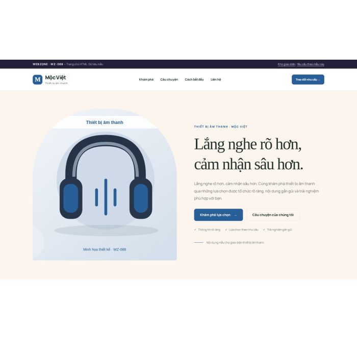 Ảnh chụp Giao diện HTML thiết bị âm thanh — Kể chuyện | WZ-088