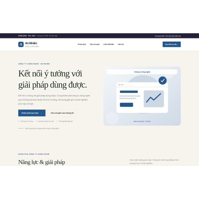 Ảnh chụp Giao diện HTML công ty công nghệ — Thanh lịch | WZ-090
