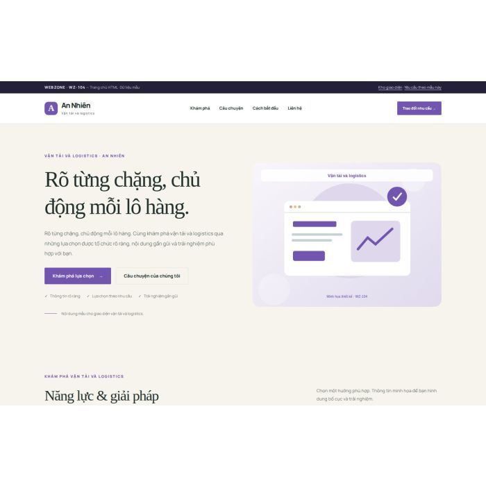 Ảnh chụp Giao diện HTML vận tải và logistics — Thanh lịch | WZ-104