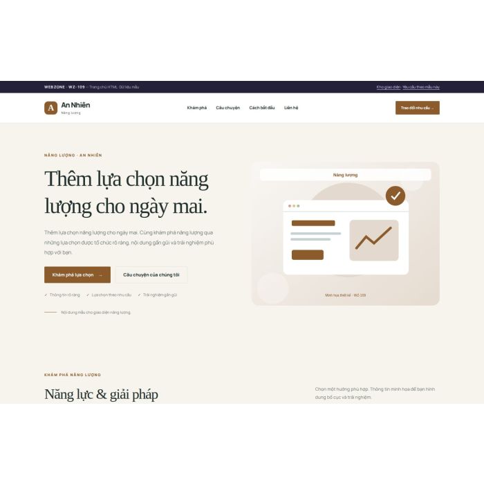 Ảnh chụp Giao diện HTML năng lượng — Thanh lịch | WZ-109