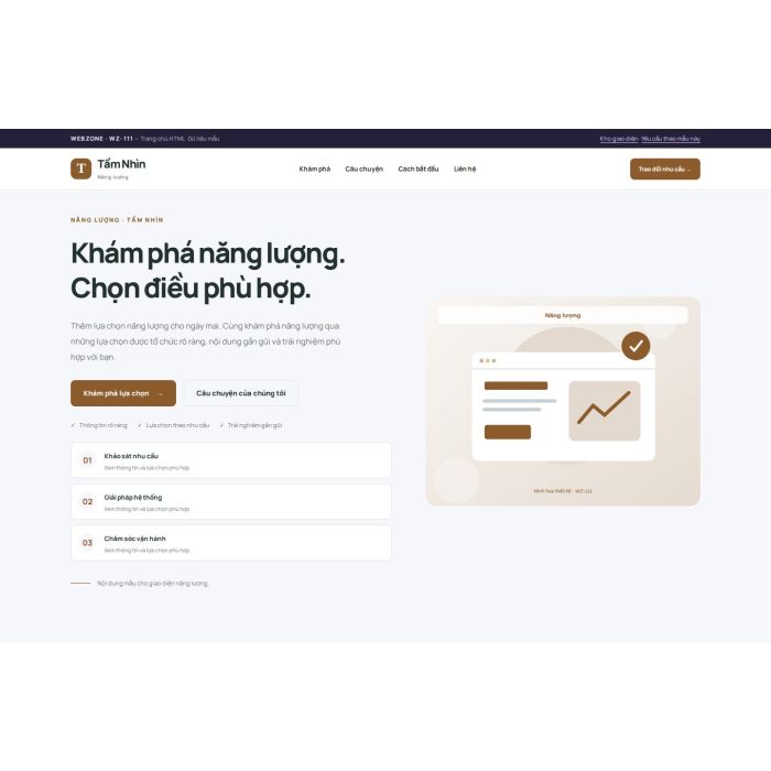 Ảnh chụp Giao diện HTML năng lượng — Trưng bày | WZ-111