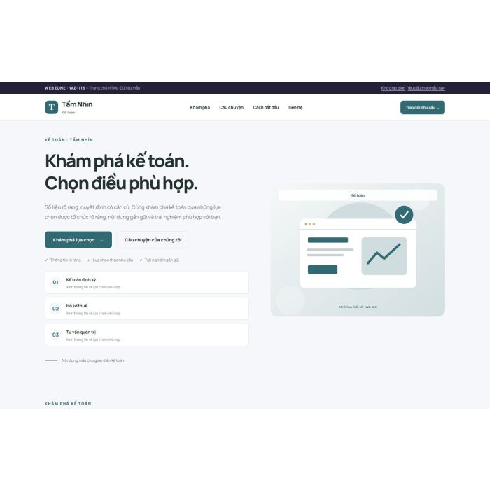 Ảnh chụp Giao diện HTML kế toán — Trưng bày | WZ-116