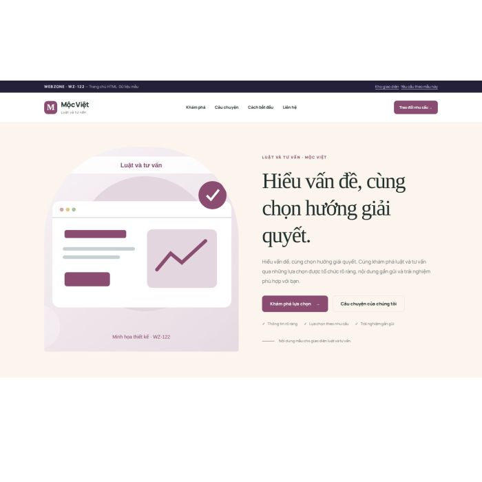 Ảnh chụp Giao diện HTML luật và tư vấn — Kể chuyện | WZ-122