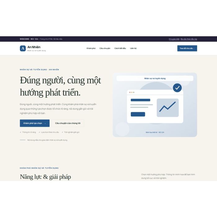 Ảnh chụp Giao diện HTML nhân sự và tuyển dụng — Thanh lịch | WZ-124