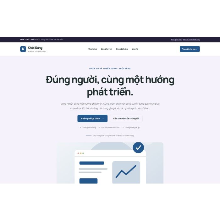 Ảnh chụp Giao diện HTML nhân sự và tuyển dụng — Tập trung chuyển đổi | WZ-128