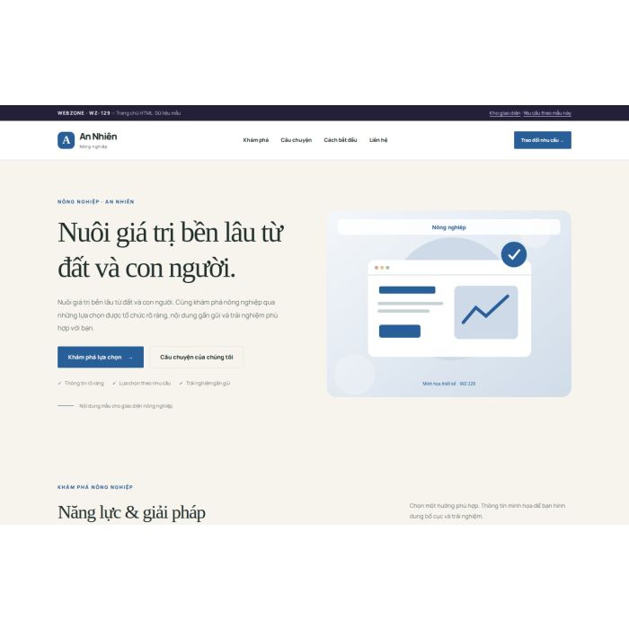 Ảnh chụp Giao diện HTML nông nghiệp — Thanh lịch | WZ-129