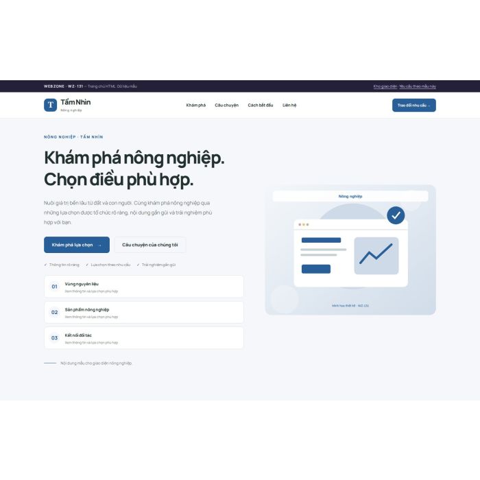 Ảnh chụp Giao diện HTML nông nghiệp — Trưng bày | WZ-131
