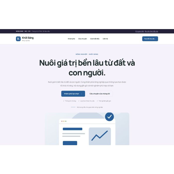 Ảnh chụp Giao diện HTML nông nghiệp — Tập trung chuyển đổi | WZ-133