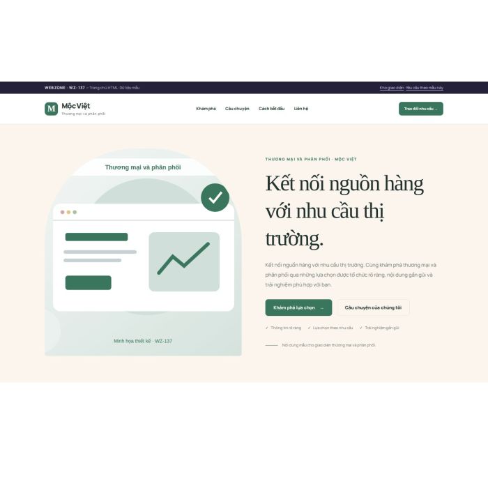 Ảnh chụp Giao diện HTML thương mại và phân phối — Kể chuyện | WZ-137