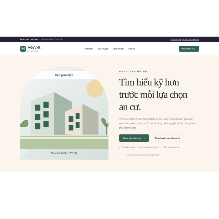 Ảnh chụp Giao diện HTML sàn giao dịch — Kể chuyện | WZ-142