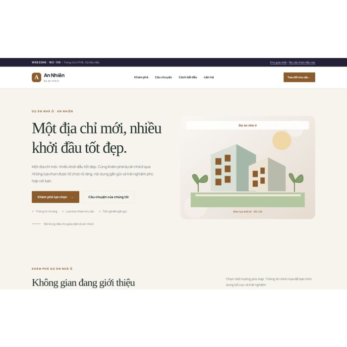 Ảnh chụp Giao diện HTML dự án nhà ở — Thanh lịch | WZ-159