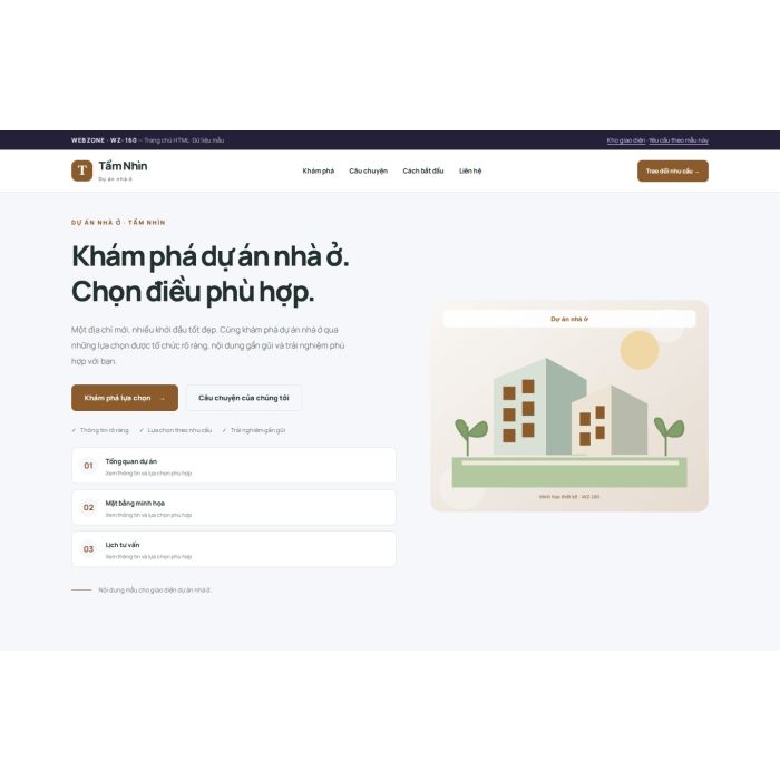 Ảnh chụp Giao diện HTML dự án nhà ở — Trưng bày | WZ-160