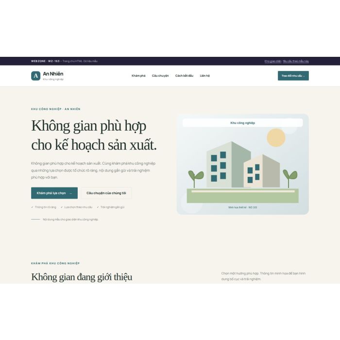 Ảnh chụp Giao diện HTML khu công nghiệp — Thanh lịch | WZ-163