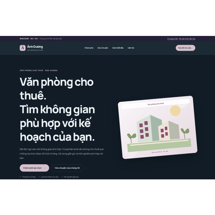 Ảnh chụp Giao diện HTML văn phòng cho thuê — Nổi bật | WZ-169