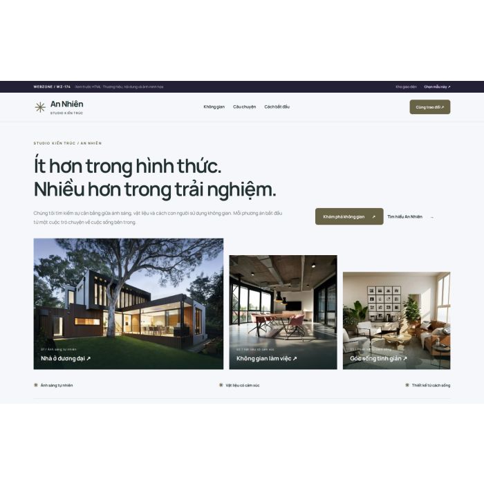 Ảnh chụp Giao diện HTML studio kiến trúc — Trưng bày | WZ-174