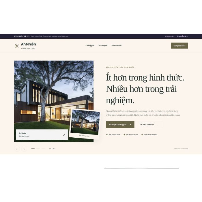 Ảnh chụp Giao diện HTML studio kiến trúc — Kể chuyện | WZ-175