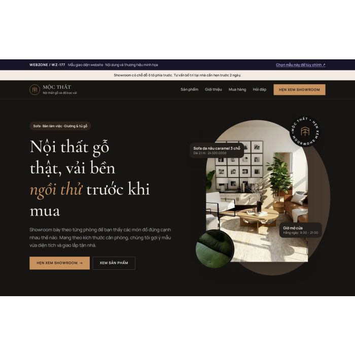Ảnh chụp Mẫu giao diện showroom nội thất — Thanh lịch | WZ-177