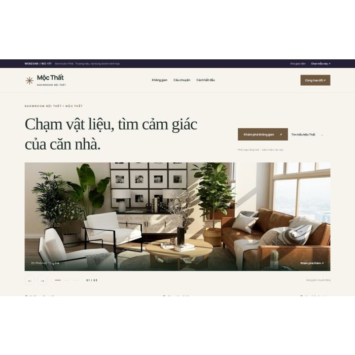 Ảnh chụp Giao diện HTML showroom nội thất — Thanh lịch | WZ-177
