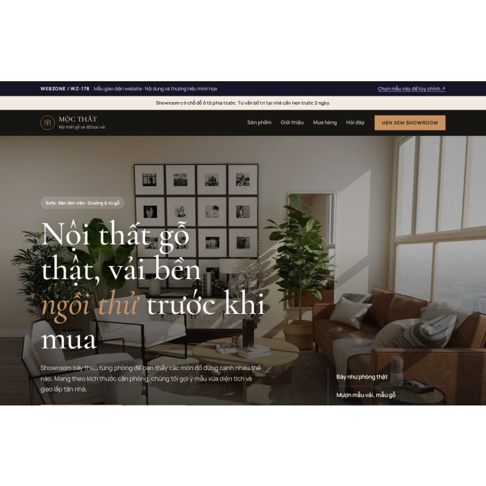 Ảnh chụp Mẫu giao diện showroom nội thất — Nổi bật | WZ-178