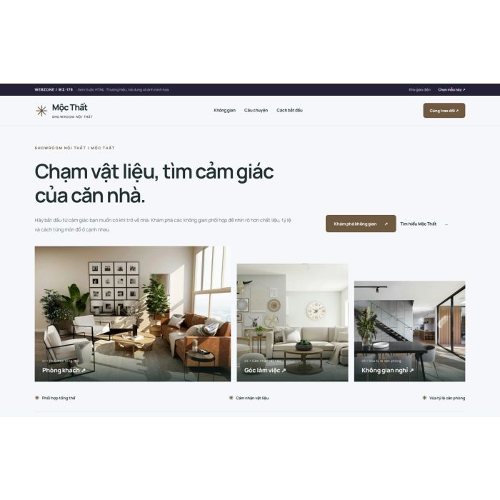 Ảnh chụp Giao diện HTML showroom nội thất — Trưng bày | WZ-179