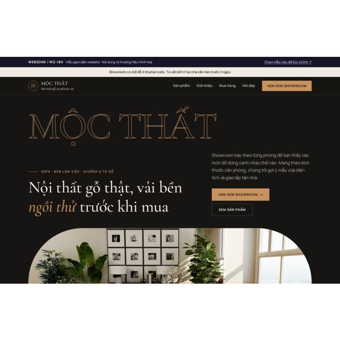Ảnh chụp Mẫu giao diện showroom nội thất — Kể chuyện | WZ-180