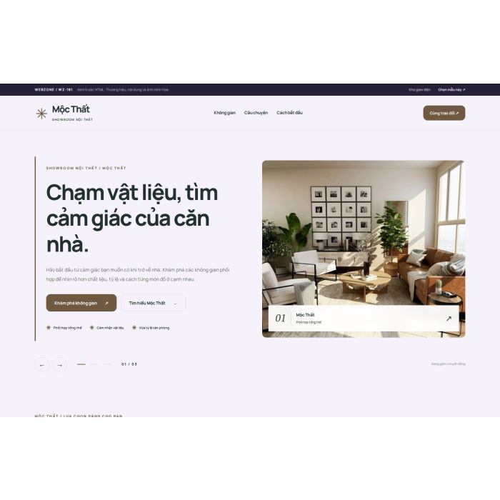 Ảnh chụp Giao diện HTML showroom nội thất — Tập trung chuyển đổi | WZ-181