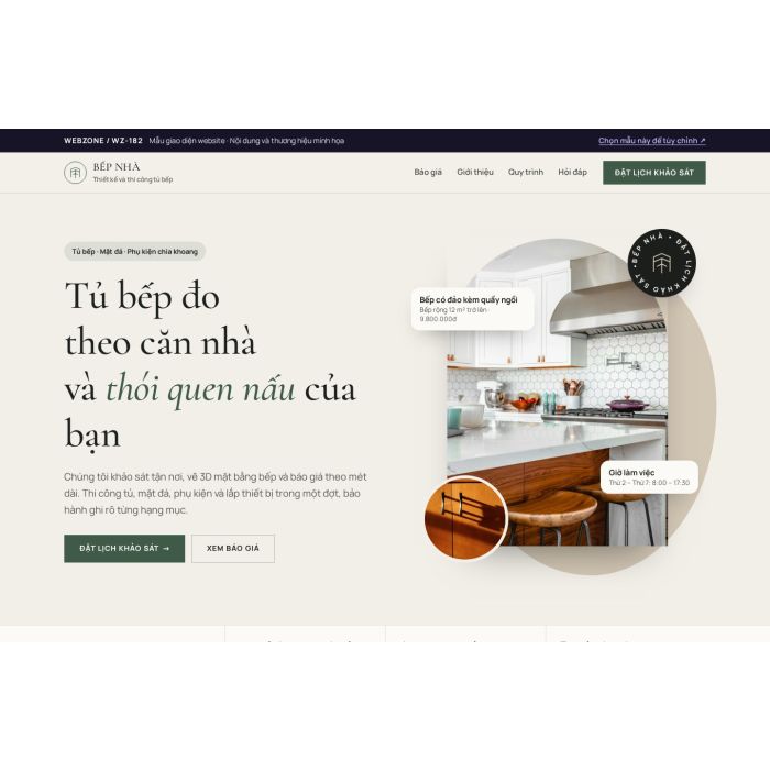 Ảnh chụp Mẫu giao diện thiết kế nhà bếp — Thanh lịch | WZ-182
