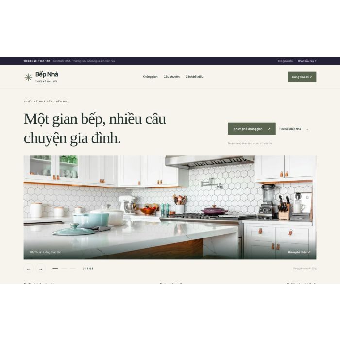 Ảnh chụp Giao diện HTML thiết kế nhà bếp — Thanh lịch | WZ-182