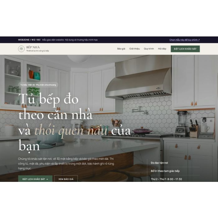 Ảnh chụp Mẫu giao diện thiết kế nhà bếp — Nổi bật | WZ-183