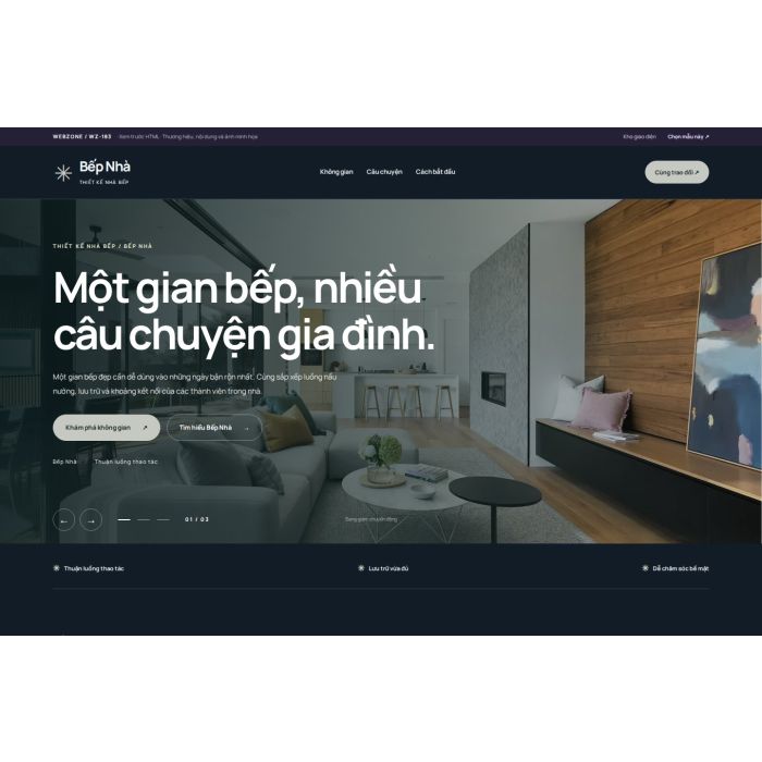 Ảnh chụp Giao diện HTML thiết kế nhà bếp — Nổi bật | WZ-183