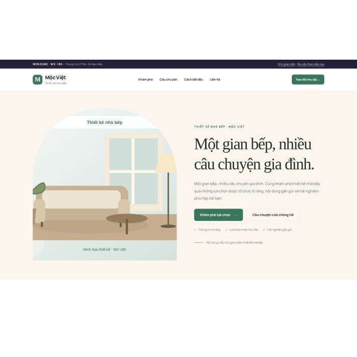 Ảnh chụp Giao diện HTML thiết kế nhà bếp — Kể chuyện | WZ-185