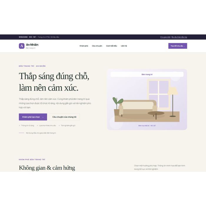 Ảnh chụp Giao diện HTML đèn trang trí — Thanh lịch | WZ-187