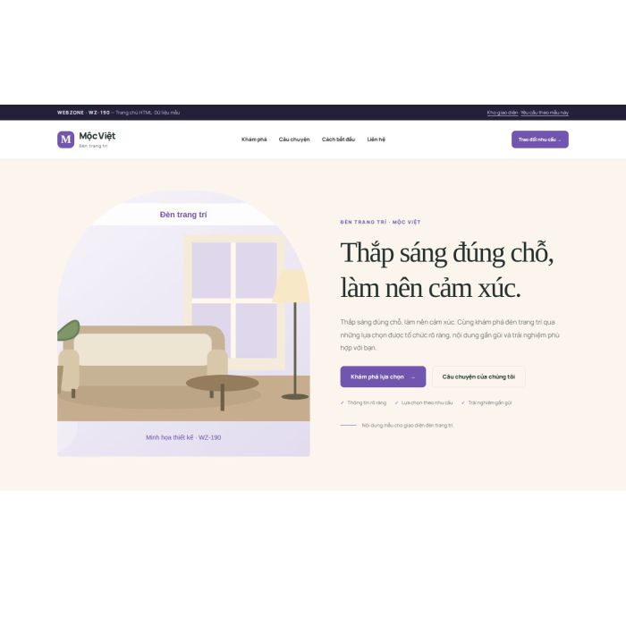 Ảnh chụp Giao diện HTML đèn trang trí — Kể chuyện | WZ-190