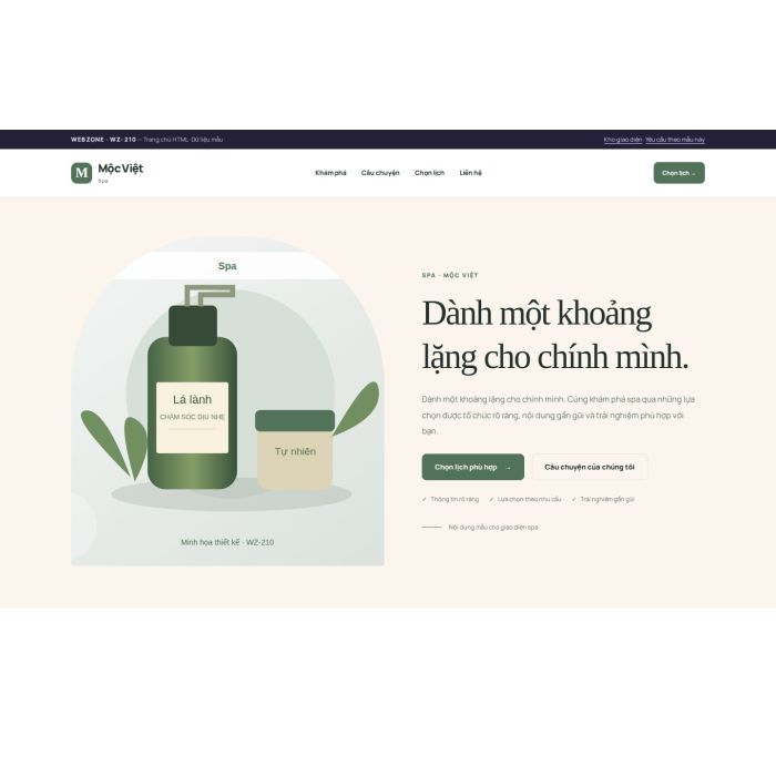 Ảnh chụp Giao diện HTML spa — Kể chuyện | WZ-210