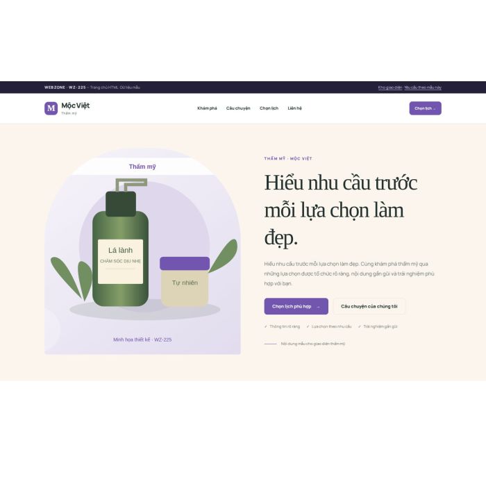 Ảnh chụp Giao diện HTML thẩm mỹ — Kể chuyện | WZ-225