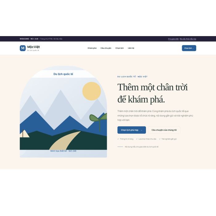 Ảnh chụp Giao diện HTML du lịch quốc tế — Kể chuyện | WZ-248