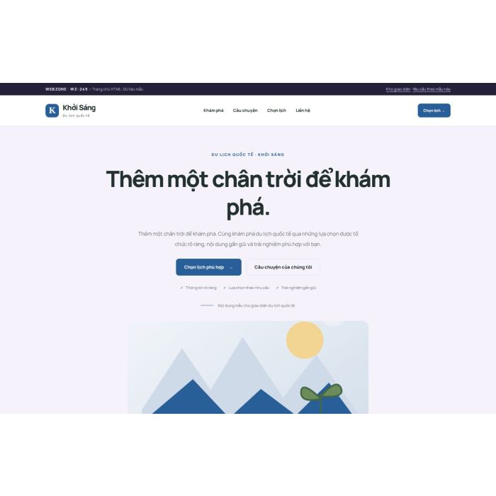 Ảnh chụp Giao diện HTML du lịch quốc tế — Tập trung chuyển đổi | WZ-249