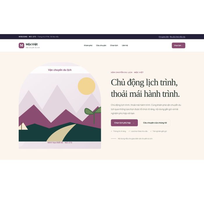Ảnh chụp Giao diện HTML vận chuyển du lịch — Kể chuyện | WZ-273