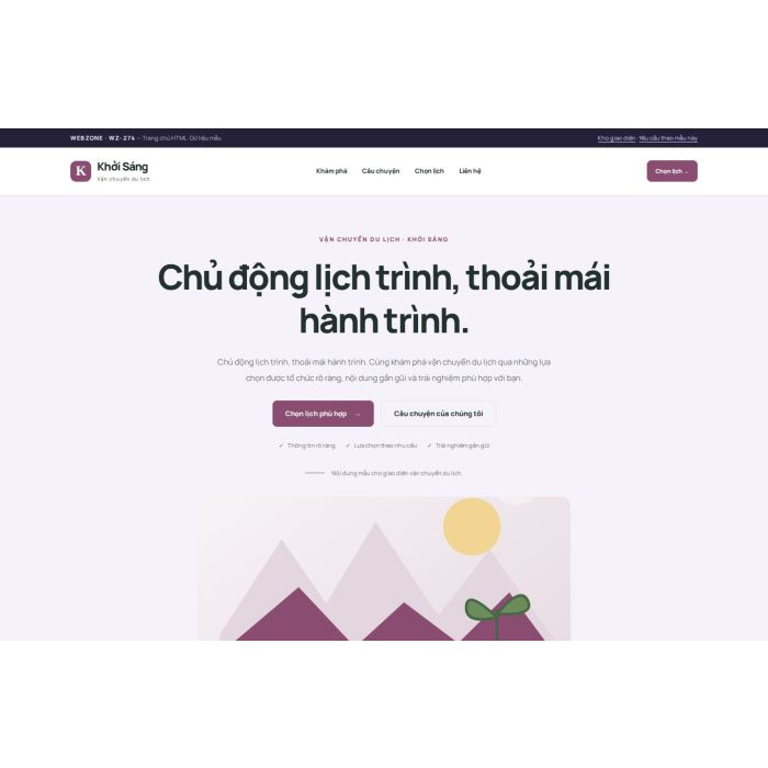 Ảnh chụp Giao diện HTML vận chuyển du lịch — Tập trung chuyển đổi | WZ-274
