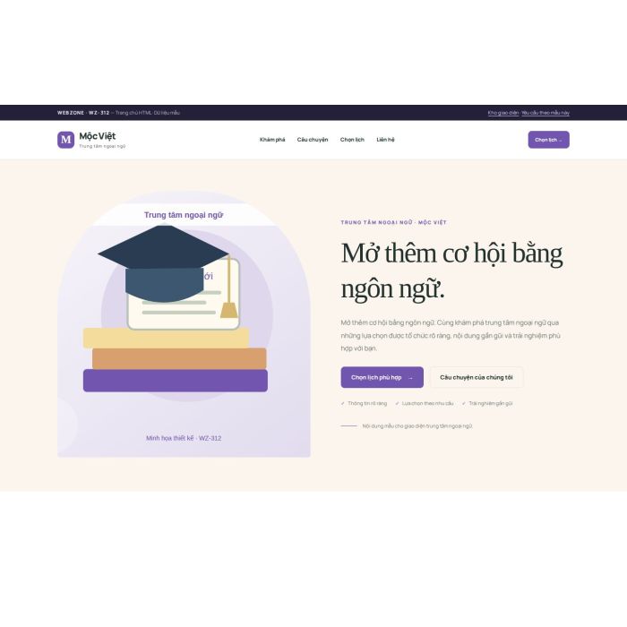 Ảnh chụp Giao diện HTML trung tâm ngoại ngữ — Kể chuyện | WZ-312